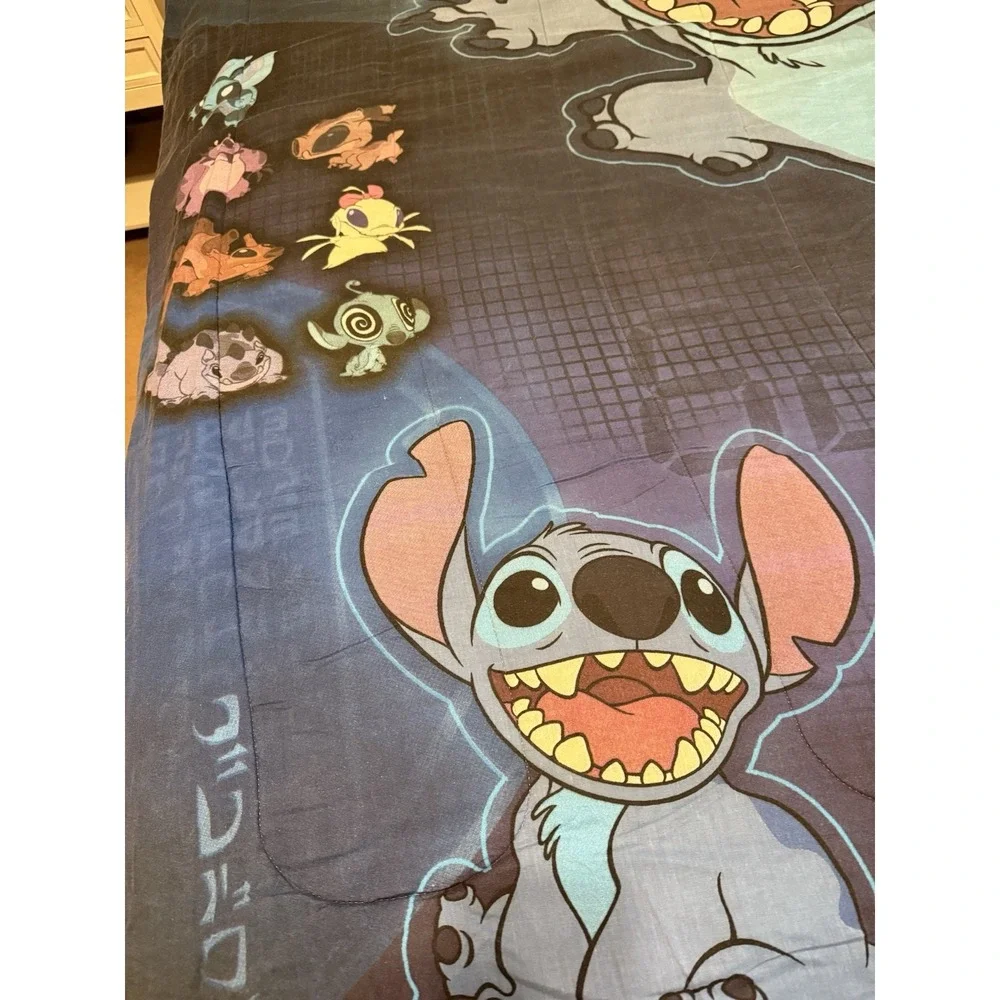 Vintage Disney Home Lilo‎ & Stitch Twin Comforter 1990s  63x86 Reversible